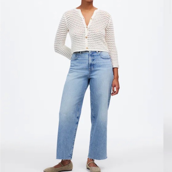 Madewell Denim - Madewell The Curvy Perfect Vintage Wide-Leg Crop Jeans 26P 26 Petite